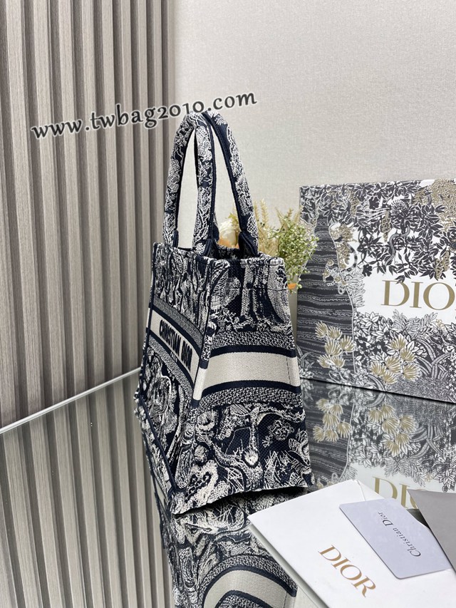 Dior专柜新款TOTE包迪奥高仿原单新蓝虎小号购物袋手提托特包 djfk1373